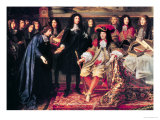 Jean-Baptiste Colbert Presenting Members of the Royal Academy of Science to Louis XIV Detail 1667