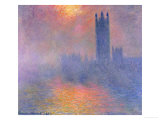 The Houses of Parliament  London  with the Sun Breaking Through the Fog  1904
