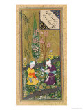Two Figures Reading and Relaxing in an Orchard  circa 1540-50