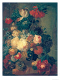 Flowers in a Vase with a Bird's Nest