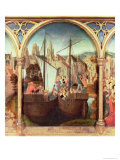 St Ursula and Her Companions Leaving for Basel from the Reliquary of St Ursula  Before 1489