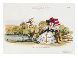 Marriage by the Book  Caricature from "Les Metamorphoses Du Jour" Series