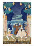 Pantomime Stage  Illustration for "Fetes Galantes" by Paul Verlaine 1924