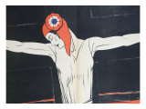 Marianne Crucified  Illustration from "Parlons Francais" by Paul Iribe