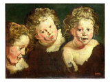 Three Childrens Heads  circa 1618
