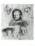 Six Heads with Saskia Van Uylenburgh in the Centre  1636