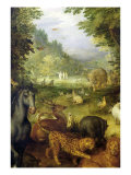 Earth  or the Earthly Paradise  Detail of Animals  1607-08