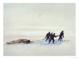 Sledge Hauling on the Great Ice Barrier  1903  Scott's Expedition to Antartica 1901-4