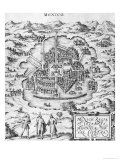 Map of Mexico  from "Civitates Orbis Terrarum" by Georg Braun and Frans Hogenberg c 1572