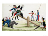 Caricature Depicting Louis XVIII Napoleon and the Allies at the Time of the "Cent-Jours" in 1815