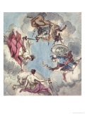 Design for a Ceiling: the Four Cardinal Virtues  Justice  Prudence  Temperance and Fortitude