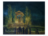 The Cenotaph of Jean Jacques Rousseau in the Tuileries  Paris  1794