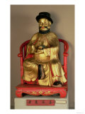 Marco Polo  Gilded Wooden Sculpture  Chinese  16th Century