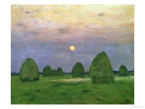 Hayricks at Dusk  1899