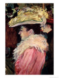 The Dance of the Moulin Rouge: Detail of an Elegant Woman Dressed in Pink  1889-90