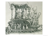 The Triumphal Procession of Emperor Maximilian I of Germany Showing the Wedding Chariot  Pub 1526