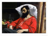 The Convalescent  or the Wounded Man  Detail from "The Visit to the Convalescent"  circa 1860
