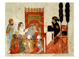 Abou Zayd Preaching in the Mosque  from "Al Maqamat" by Al-Hariri