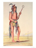 Sioux Ball Player Ah-No-Je-Nange  "He Who Stands on Both Sides"  19th Century