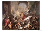 Perseus  Under the Protection of Minerva  Turns Phineus to Stone by Brandishing the Head of Medusa