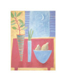 Terracotta Interior with New Moon