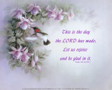 Hummingbird with Blooms