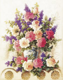 Pink Roses on Lace