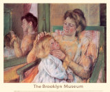 Woman Combing Her Child's Hair