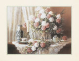 Carnations with Candle