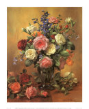 Roses in a Blue Vase