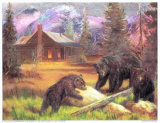Bears on Logs