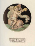 Cherub on Dolphin with Trumpet II