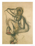 Woman Combing Her Hair