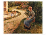 The Maid Sitting in the Garden at Eragny