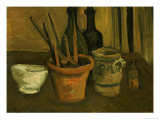 Still Life of Paintbrushes in a Flowerpot