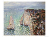 L'Aiguille and the Porte D'Eval  Etretat  1886