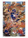 A Tibetan Thangka Depicting Bse'iKhrabCan on His Horse  circa 1900