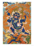 A Tibetan Thangka Depicting the Four-Armed and Four-Headed Caturbhujamahakala  circa 1900