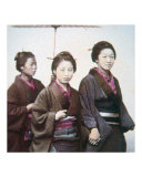 Young Japanese Women in Kimono