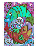 Green fish Orange Fish