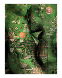 Hommage to Rodin's Eternelle Idole - Variation Computer Love 1  Kissing on a Hard Disk Drive
