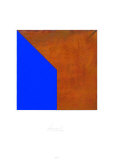 Quadrat mit Spitze Rost Blau