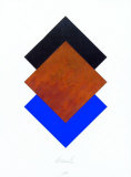 Quadrate Schwarz Rost Blau