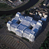 Reichstag Luftaufnahme von West nach Ost