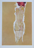 Nude Girl Standing  from the Backside  1910