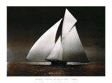 Iverna Yacht at Full Sail  c1895