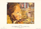 Portrait of Gala with Two Lamb Chops Balanced on Her Shoulder  c1933