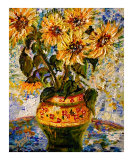 Sunflowers in Provence Pottery