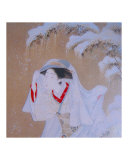 Kimono Under Snowy Pines