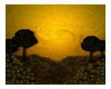 Tribute to Klimt:  Golden Landscape